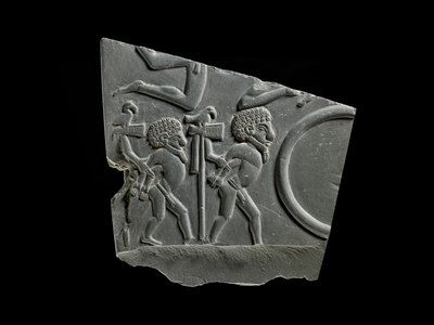 Fragment of Battlefield Palette by Egyptian 1st Dynasty